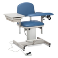 Clinton Blood Drawing Chair w/ Padded Flip Arm & Drawer, Warm Gray 6342-3WG